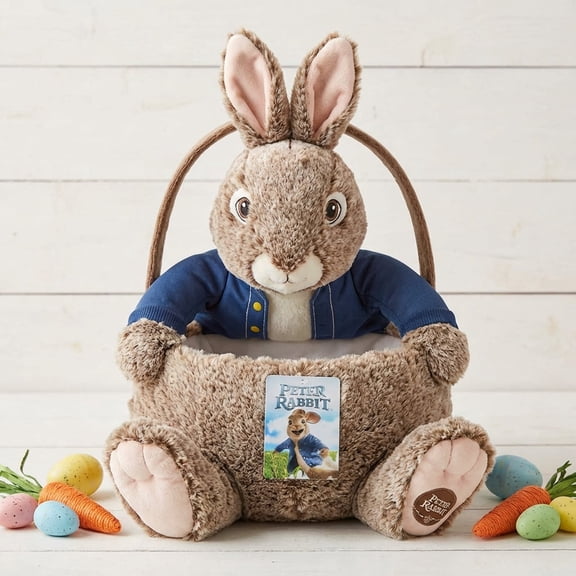 Dan Dee Peter Rabbit Easter Basket Plush Brown Bunny Stuffed Animal 12.5"
