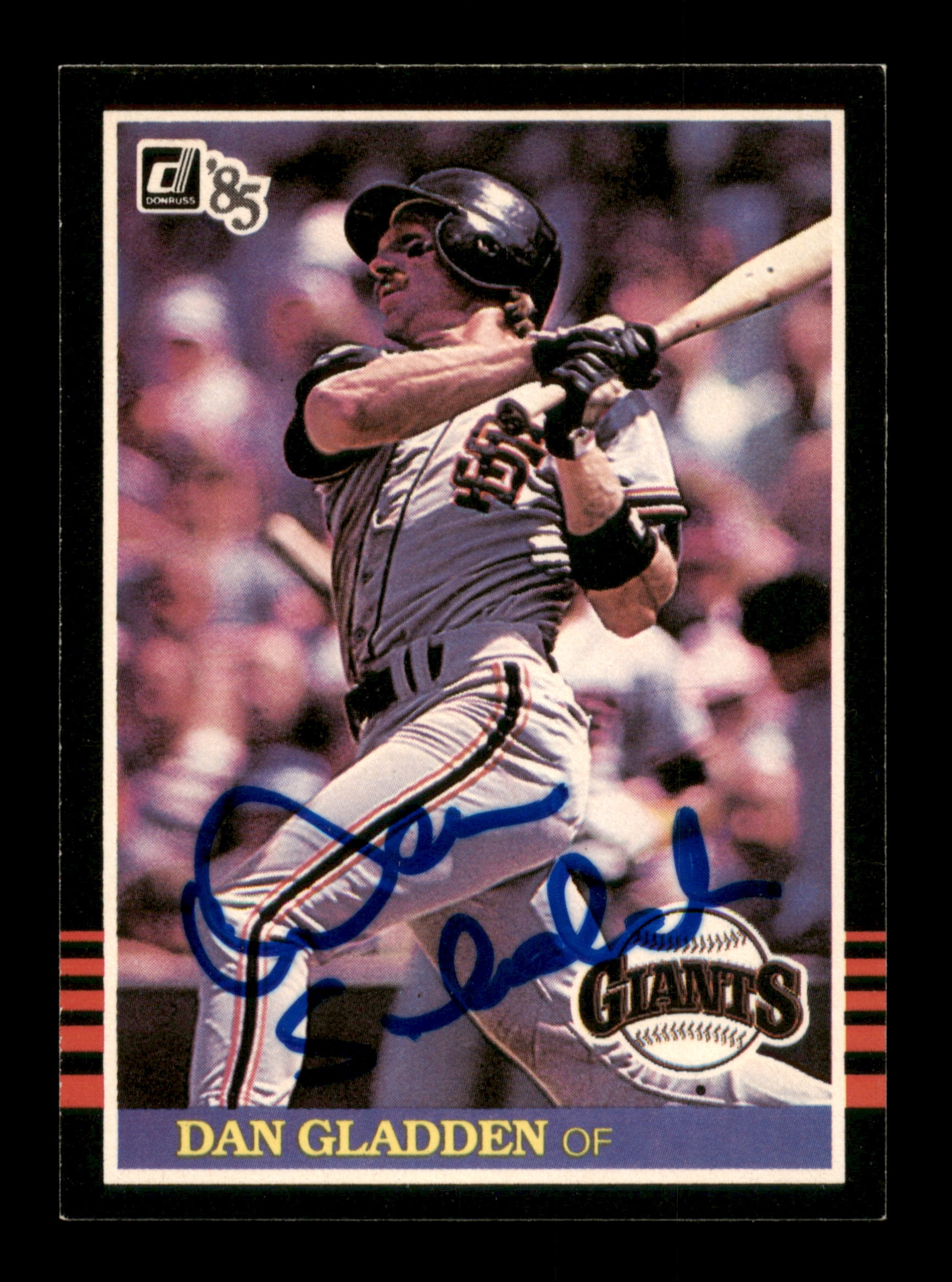 Dan Gladden Autographed 1985 Donruss Card #567 Minnesota Twins SKU ...