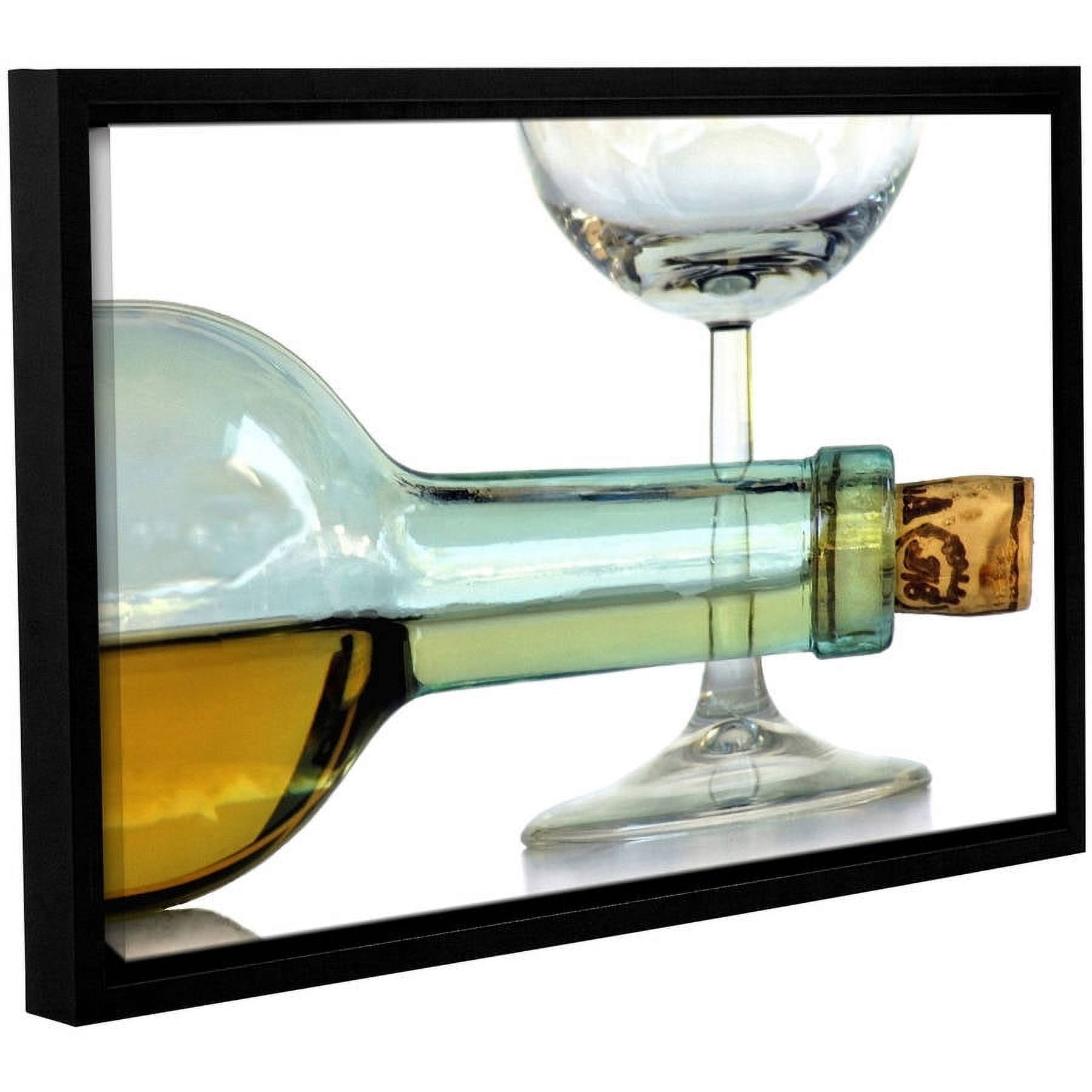 Dan Holm "Bottle Plus Glass" Floater Framed Gallery-Wrapped Canvas