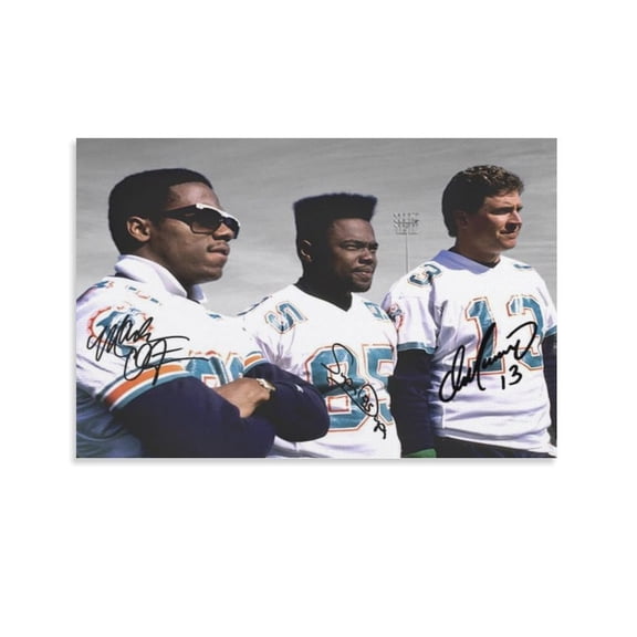 Dan Marino Mark Duper Mark Clayton Poster Canvas Poster Wall Art Picture Prints Hanging Photo Gift Decor Home Posters Artworks 20x30inch(50x75cm)
