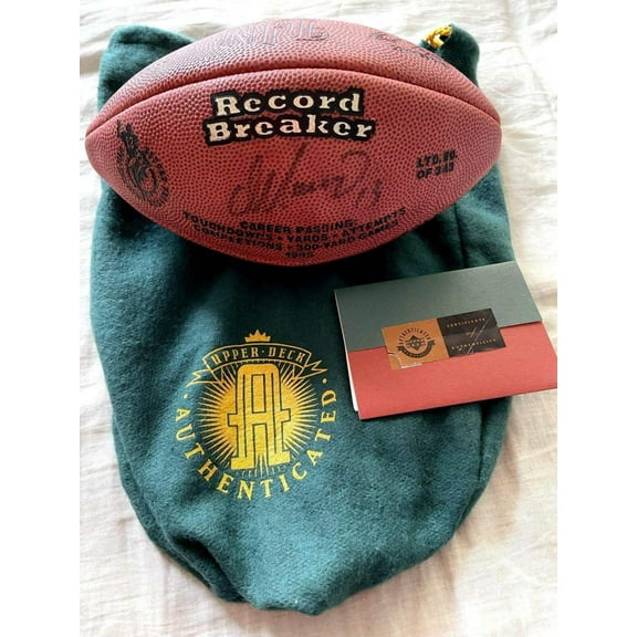 Dan Marino autographed Miami Dolphins Record Breaker UDA mini football #221/343