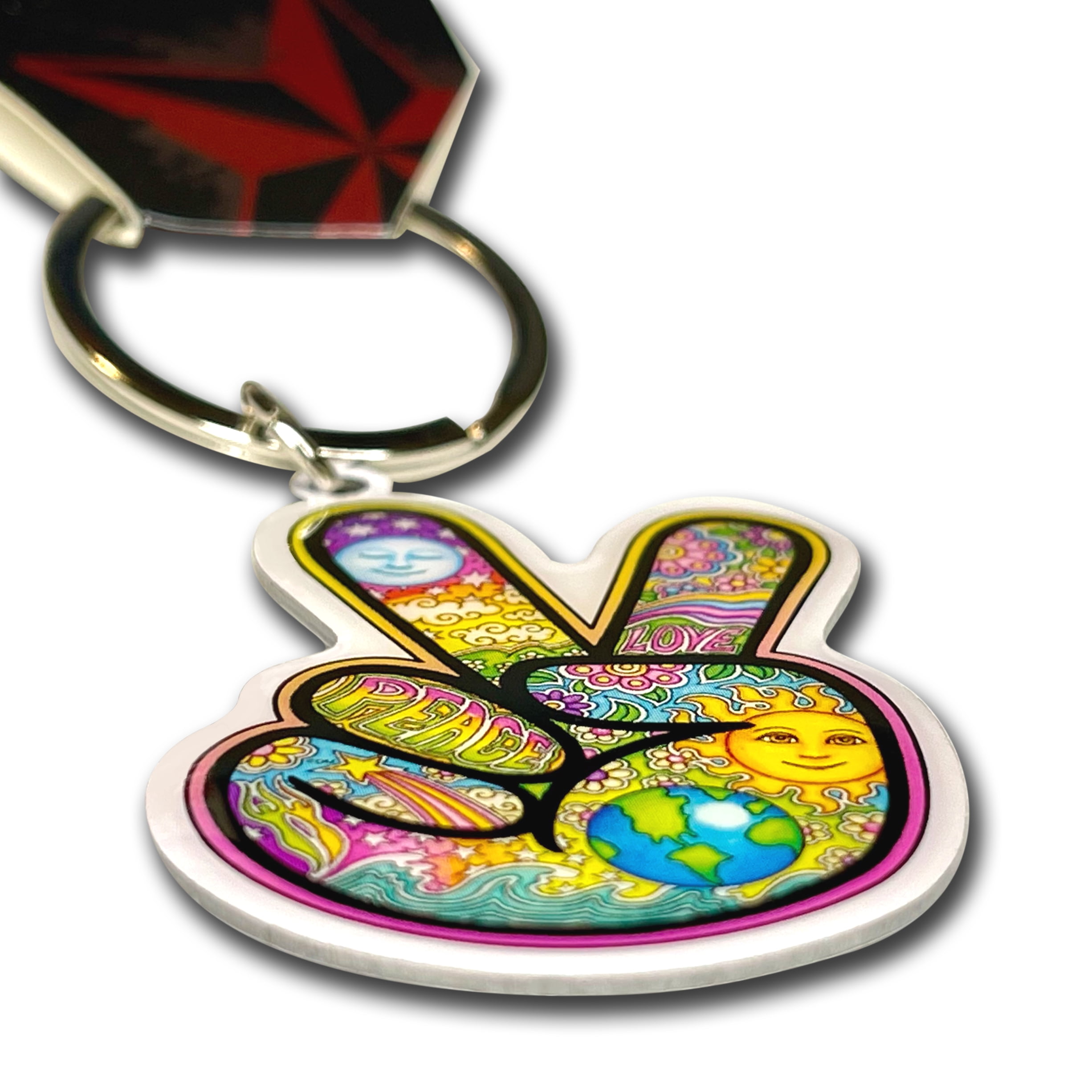 Dan Morris - PEACE FINGERS KEYCHAIN, Limited Edition DUAL DOUBLE