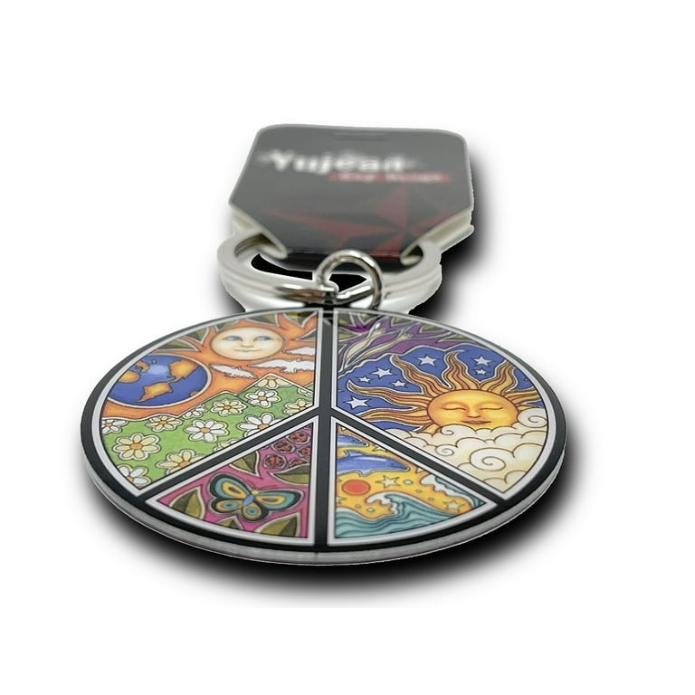 Dan Morris PEACE SIGN KEYCHAIN Limited Edition DUAL DOUBLE