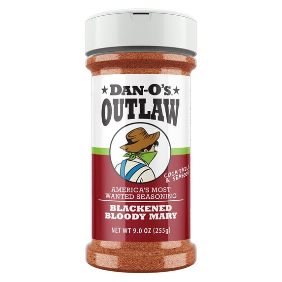 Dan-O's Outlaw Blackened Bloody Mary Seasoning Mix for Grilling and Cocktails, 9 oz