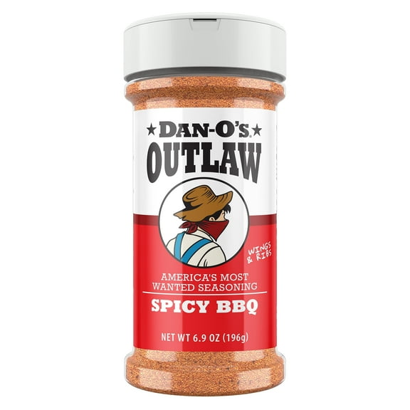 Dan-O's Outlaw Seasoning - Spicy BBQ - All-Purpose Seasoning - Great for cooking and grilling anything - Medium bottle (6.9 oz)