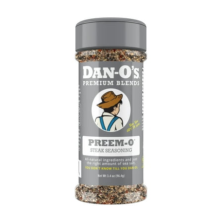 Dan-O's® Preem-O® Seasoning - All-Purpose Steak & Meat Seasoning - Great for cooking & grilling anything - Small bottle (3.4 oz)