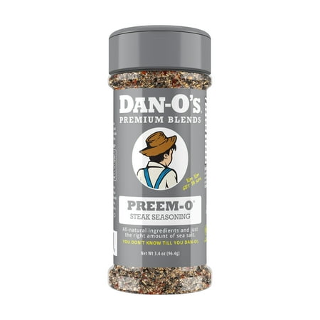 Dan-O's® Preem-O® Seasoning - All-Purpose Steak & Meat Seasoning - Great for cooking & grilling anything - Small bottle (3.4 oz)