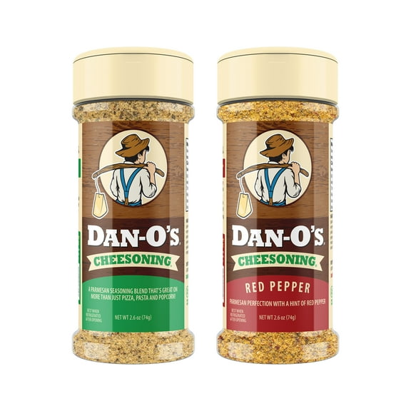 Dan-O's® Seasoning - Small 2 Bottle Combo - Cheesoning® & Red Pepper Cheesoning®