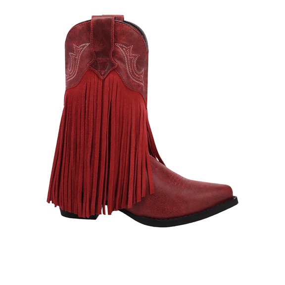 Dan Post Boots Girls Happy Trails Leather Pointed Toe Pull On Cowboy   Mid