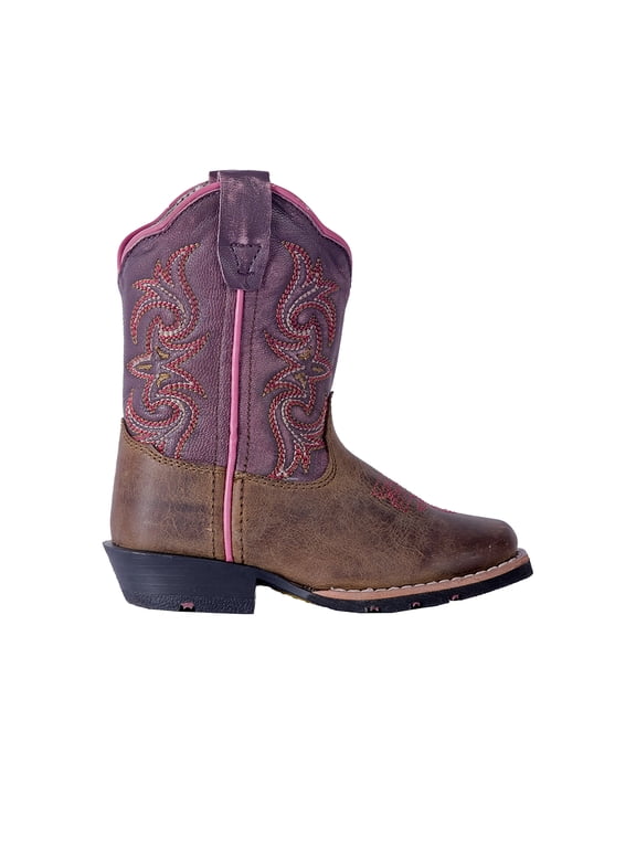 Boots Girls Tryke Embroidered Square Toe Cowboy Mid Calf Boots