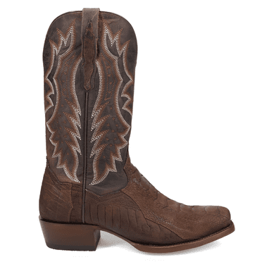 Dan Post Boots Mens Anders Embroidered Ostrich Square Toe Cowboy  Mid Calf