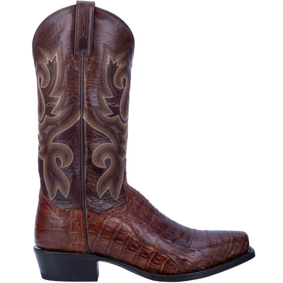 Dan Post Boots Mens Bayou Embroidered  Square Toe Pull On Cowboy  Mid Calf