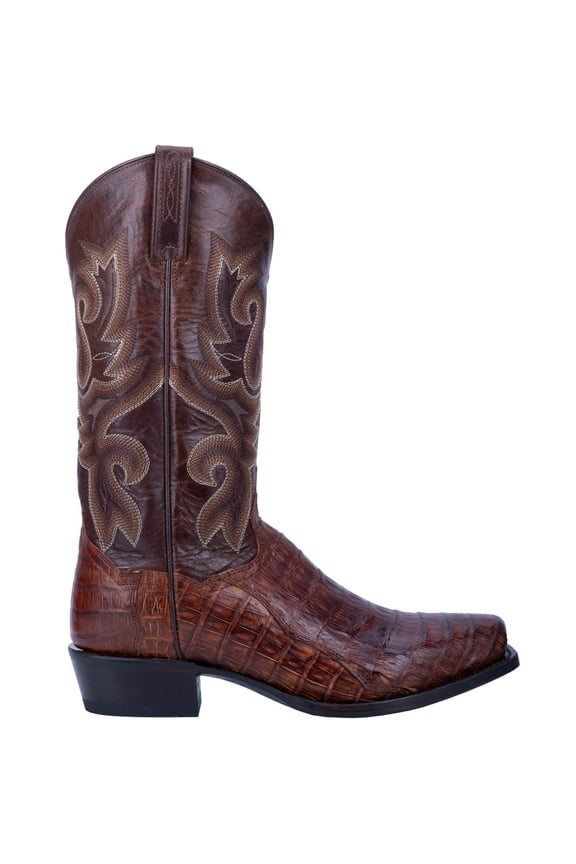 Men's Bayou Exotic Caiman Western Boot Square Toe - DP3074 10 EE US