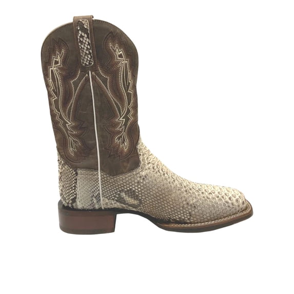 Dan Post Men's Brutus Exotic Python Western Performance Boot Broad Square Toe Natural 10 D(M) US