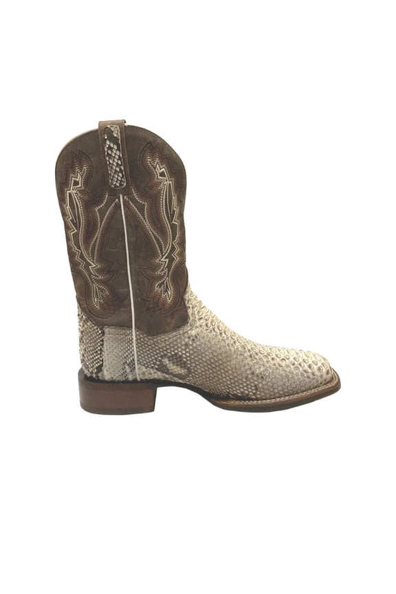 Men's Brutus Exotic Python Western Performance Boot Broad Square Toe - DP4917 8 EE US