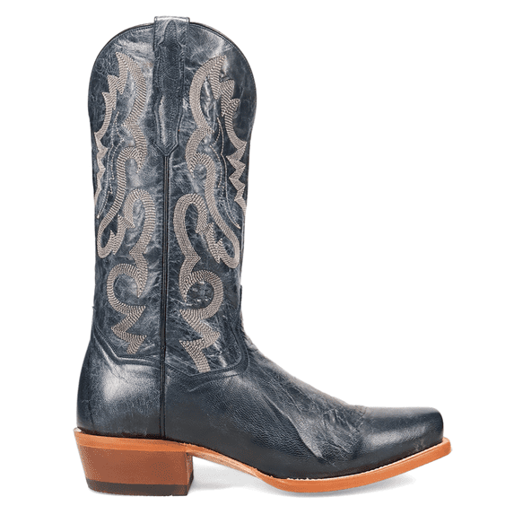 Dan Post Boots Mens Calvin Embroidered Square Toe Pull On Cowboy Mid Calf