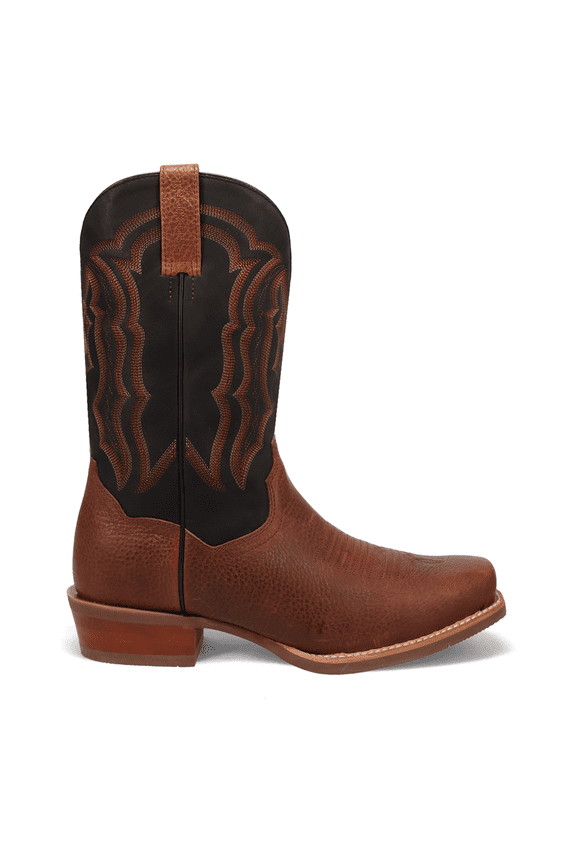 Boots Mens Creed Embroidered Square Toe Pull On Cowboy  Mid Calf B