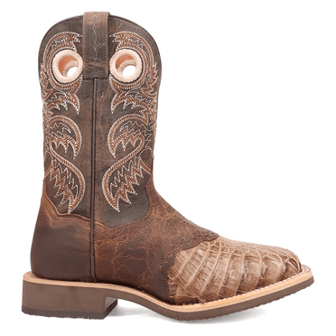 Dan Post Boots Mens Egan  Embroidered Square Toe Pull On Cowboy  Mid Calf D