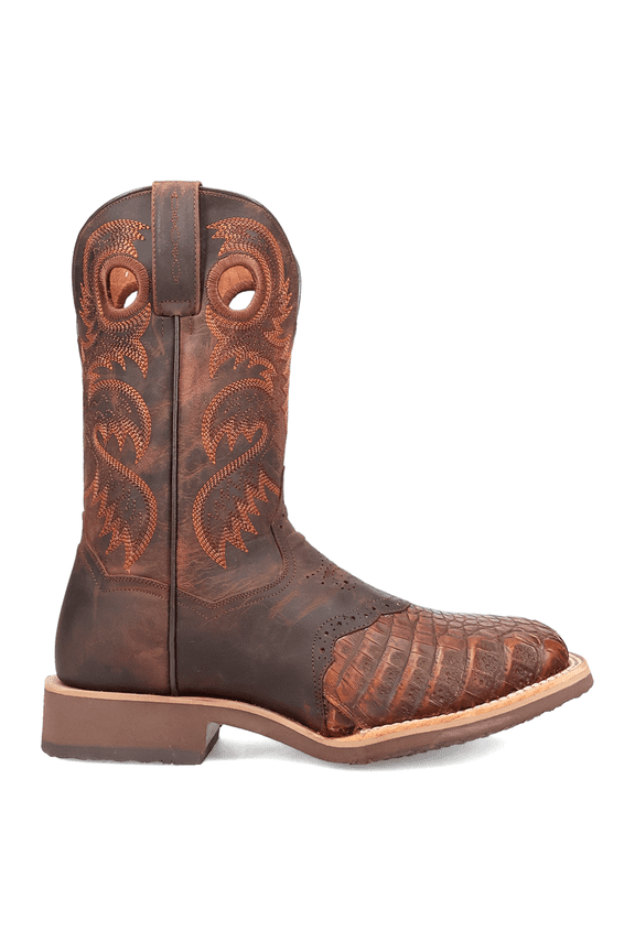 Boots Mens Egan Embroidered Square Toe Pull On Cowboy Mid Calf D