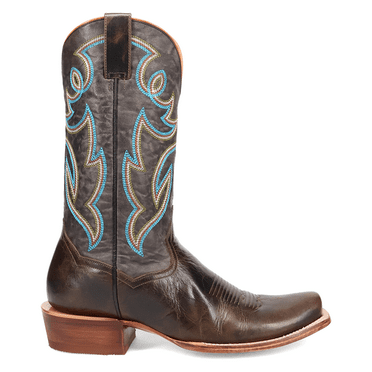 Dan Post Boots Mens Freeman Embroidered Square Toe Cowboy  Mid Calf Boots