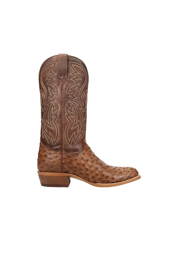 Boots Mens Gauge Full Quill Ostrich  Mid Calf Boots