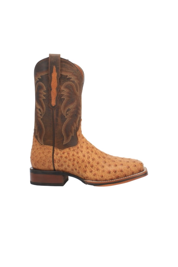 Boots Mens Kershaw Ostrich Embroidered Pull On Square Toe Cowboy