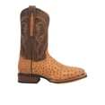 thumbnail image 1 of Dan Post Men's Kershaw Exotic Ostrich Skin Western Boot Broad Square Toe Tan 11 D(M) US, 1 of 5