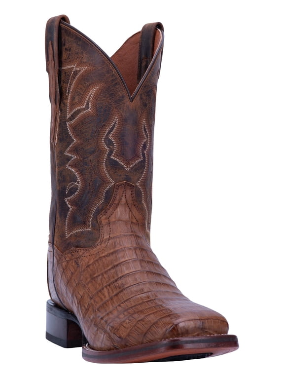 Boots Mens Kingsly Embroidered Pull On Square Toe Cowboy Mid Ca