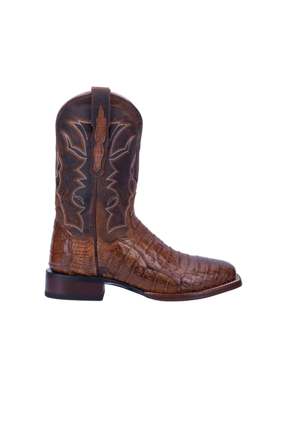 Boots Mens Kingsly Embroidered Pull On Square Toe Cowboy Mid Ca