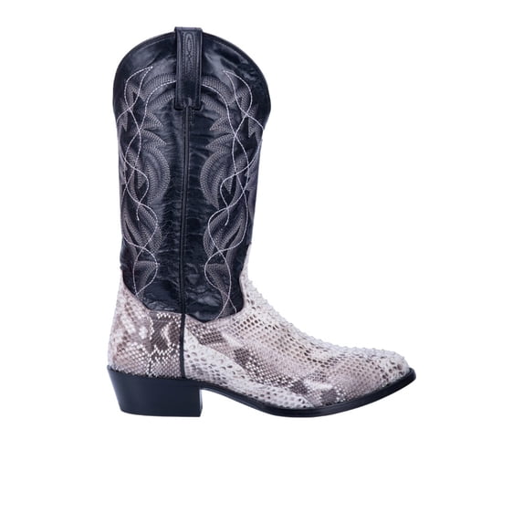 Dan Post Boots Mens Manning Snakeskin Embroidered Pull On Round Toe Cowboy