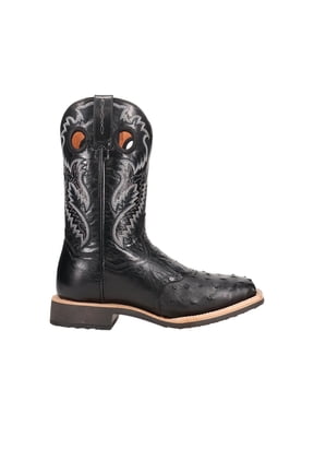 Boots Mens Martel Full Quill Ostrich Pull On Square Toe Cowboy Mi
