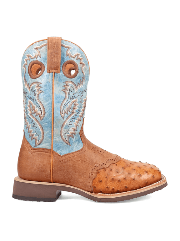 Boots Mens Martel Ostrich Square Toe Cowboy Mid Calf Boots