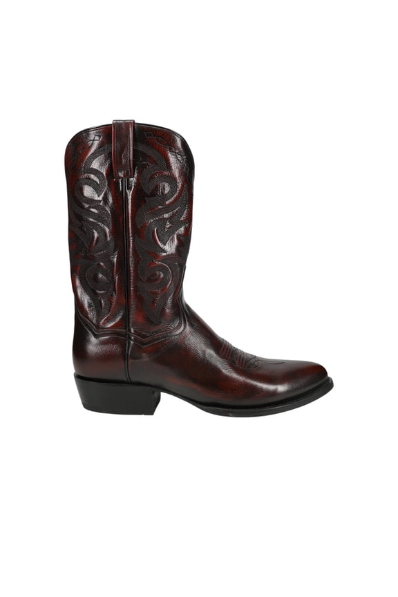 Boots Mens Milwaukee Embroidered Round Toe Cowboy Mid Calf Boots