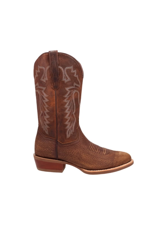 Boots Mens Neeley Embroidered Pull On Round Toe Cowboy Mid Calf B
