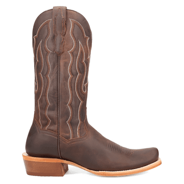 Dan Post Boots Mens Oakwood Embroidered Square Toe Pull On Cowboy  Mid Calf
