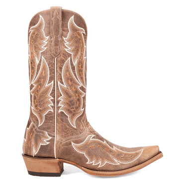 Dan Post Boots Mens Racer Embroidered Snip Toe Cowboy  Mid Calf Boots
