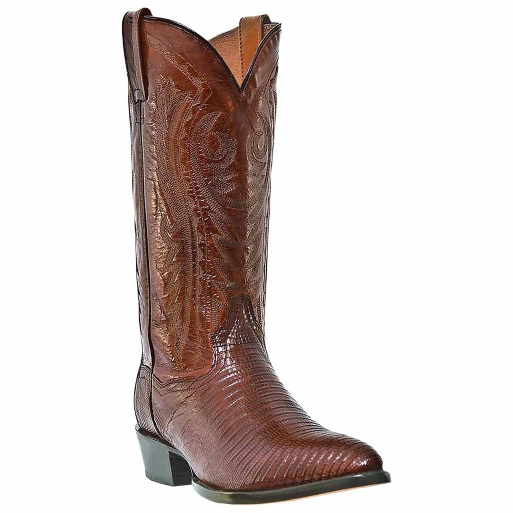Dan Post Boots Mens Raleigh Lizard Round Toe Western Cowboy Dress Boots Mid Calf