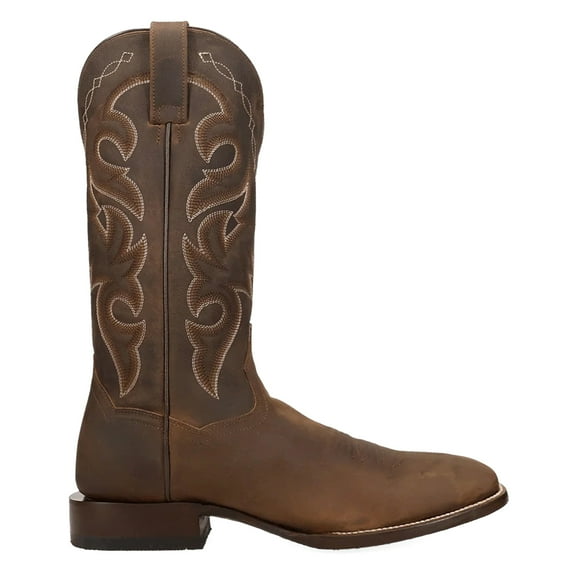 Dan Post Boots Mens Remington Embroidered Square Toe Pull On Cowboy  Mid Ca