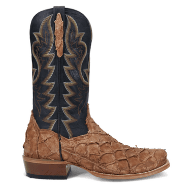 Dan Post Men's Araprima Exotic Pirarucu Western Boot Square Toe Brown 9 D(M) US
