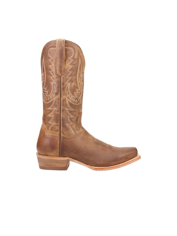 Boots Mens Roman Embroidered Pull On Square Toe Cowboy Mid Calf B