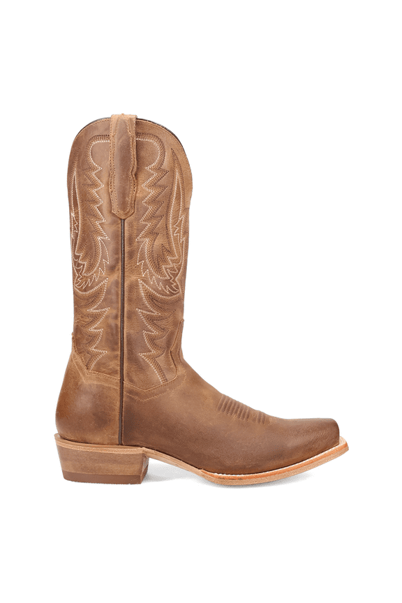 Boots Mens Roman Embroidered Square Toe Pull On Cowboy Mid Calf B