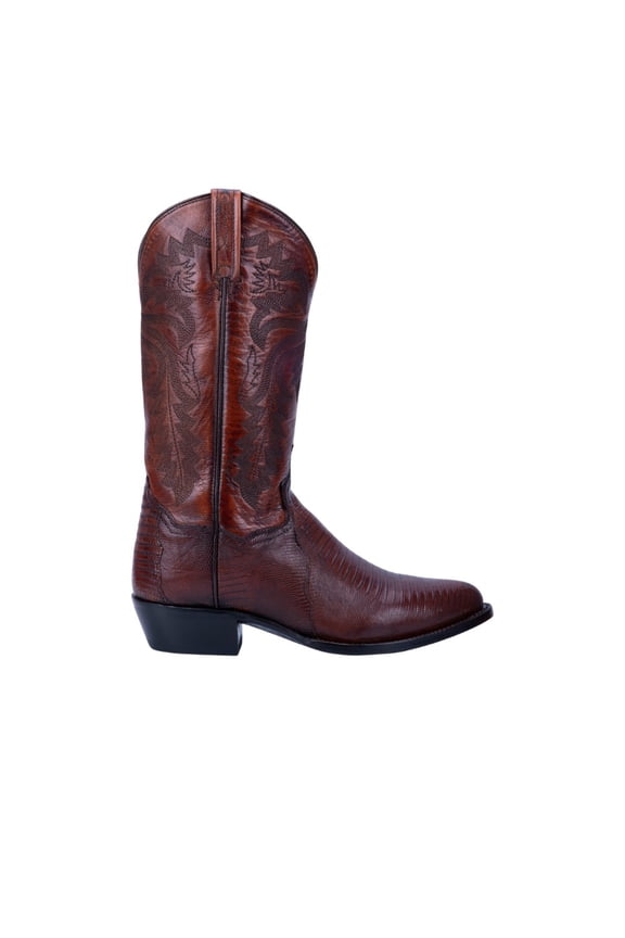 Boots Mens Winston Lizard Embroidered Pull On Round Toe Cowboy  Mi