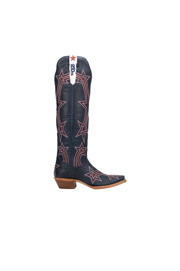 Boots Womens America 250 Leather 18 Inch Snip Toe Zippered Cowboy