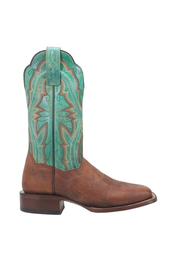 Boots Womens Babs Leather Embroidery Square Toe Cowboy  Mid Calf B