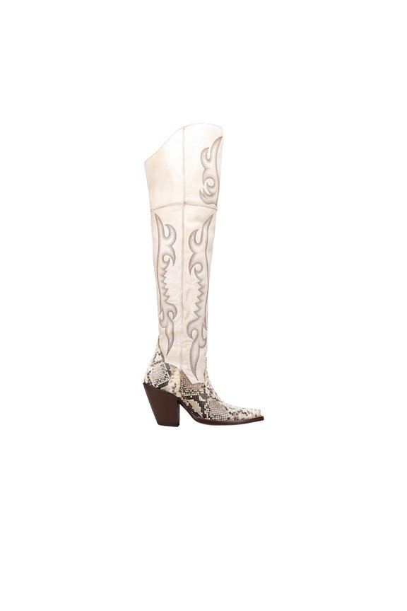 Boots Womens Calvera Python Snip Toe Zippered Cowboy Tall Dress B