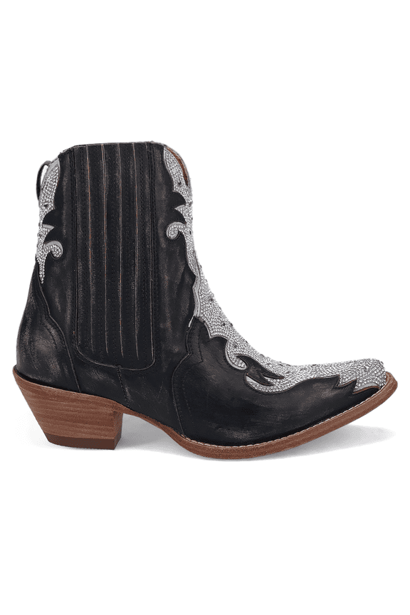 Boots Womens Crystal Snip Toe Cowboy Ankle Boots