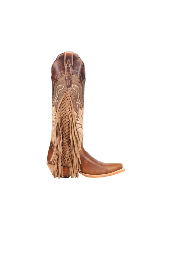 Boots Womens Dayla Braided Fringe Pull On Snip Toe Cowboy Tall Dr