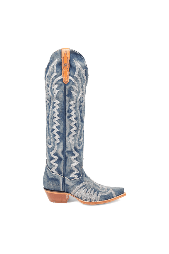 Women's Denim Darlin' Tall Western Boot Snip Toe Blue 9 1/2 M US