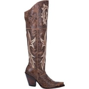 Dan Post Boots  Womens Jilted Embroidered Snip Toe   Dress Boots   Over the Knee High Heel 3" & Up