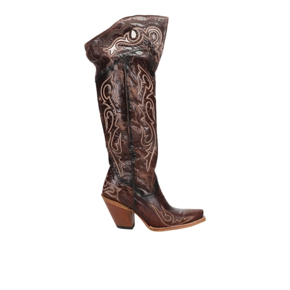 Dan Post Boots Womens Kommotion Embroidered Snip Toe Zippered Cowboy  Tall
